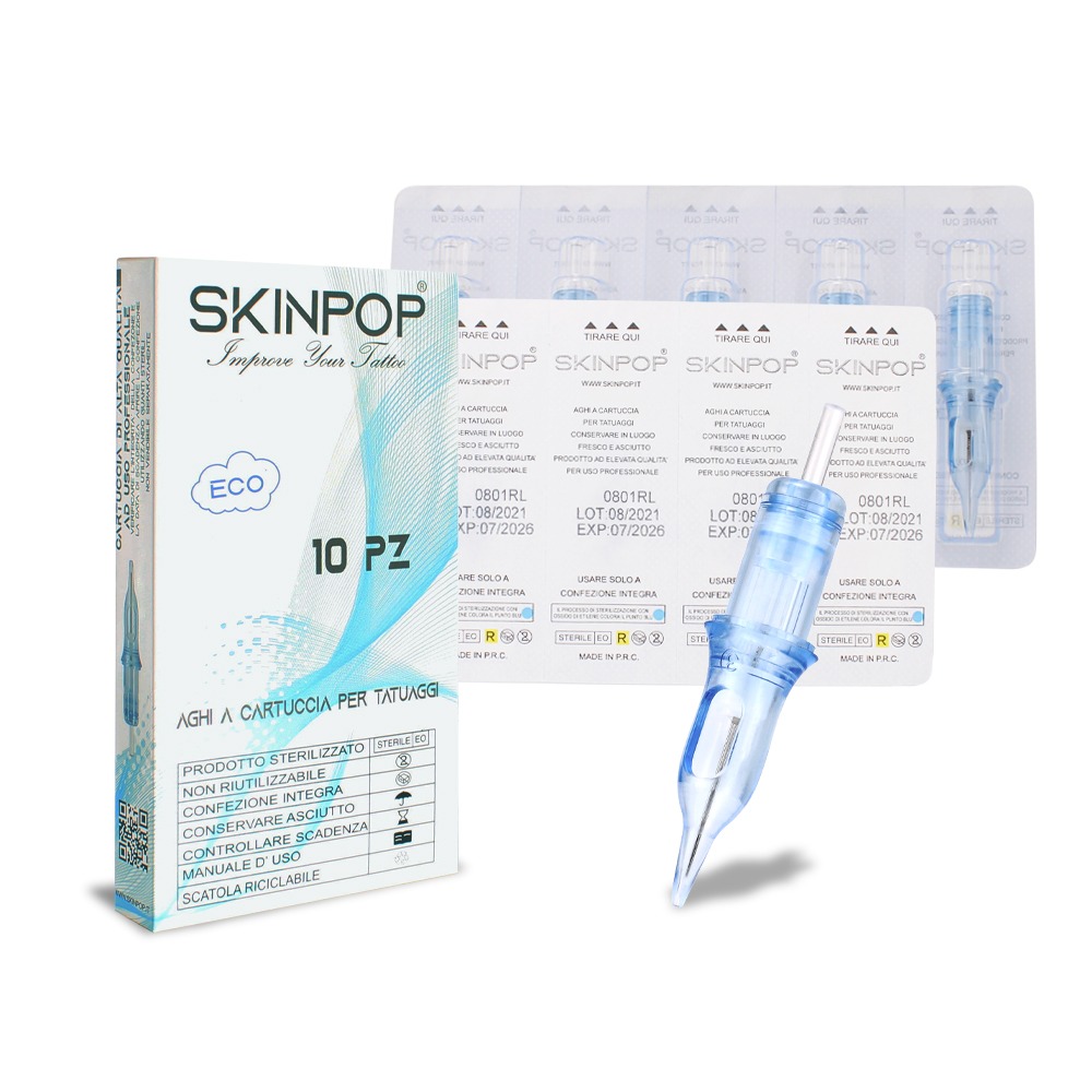 Cartucce Eco Skinpop Tattoo 01 Round Liner Ø 30) Conf.da 10pz